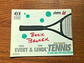 Top Players Tennis Evert & Lendl NES Nintendo Instruction Manual Only 