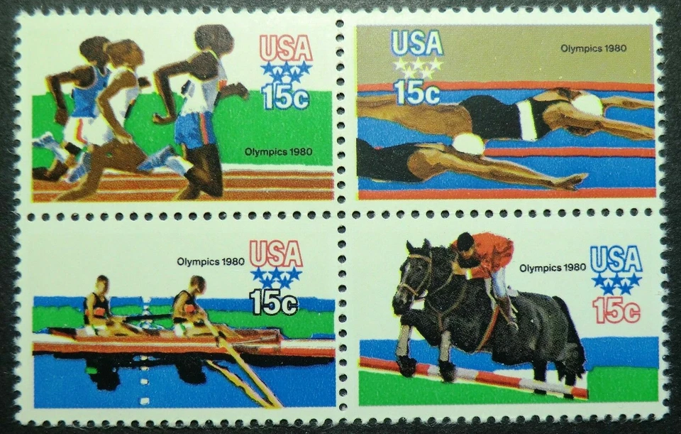 1791 - 1791 MNH 1979 15c 22nd Summer Olympic Games running swimming rowing horse - Image 1 of 1