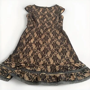 Spitze Midi lang Blumen Overlay schwarz neutral 8 Wimsigoth - Bild 1 von 20