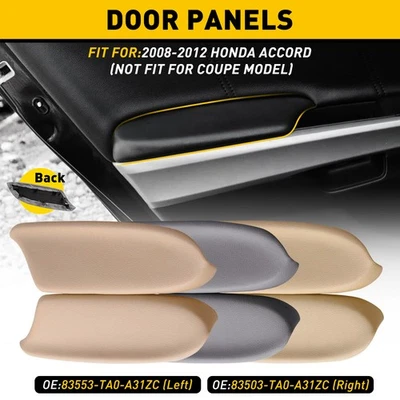 Beige Front Door Panel Armrest For Honda Accord Crosstour & Base Plate 2008-2014 Foto 1 de 4