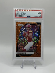 Panini Prizm Orange Disco #347 Jayden Daniels 2024 -- Rookie RC - PSA 9 - Imagen 1 de 2