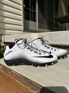 Nike Alpha Football Cleats White / Black Men's Size 12 Used 705409 101 - Picture 1 of 13