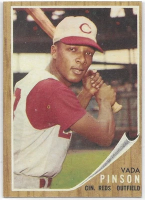 Topps Baseball #80 1962, Vada Pinson, casi nuevo--¡Excelente! Foto 1 de 2