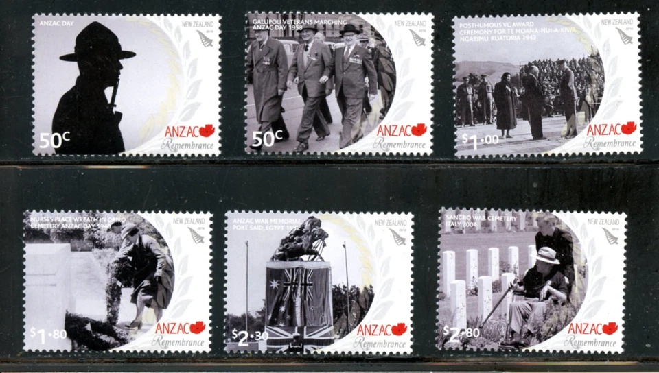 LOT 32619 MINT NH OG 2299-2304 SCENES OF REMEMBRANCE  STAMPS FROM NEW ZEALAND - Image 1 of 1
