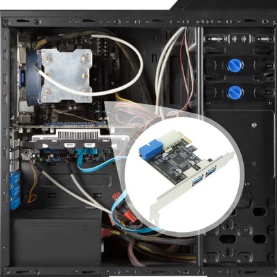  Scheda di espansione USB 3.0 Express PCIE a doppia scheda hub USB interna USB - Immagine 1 di 4