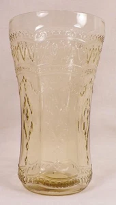 Patrician Tumbler Amber Depression Glass Federal Vintage 5.5 in. Spoke 14 oz. - Picture 1 of 5