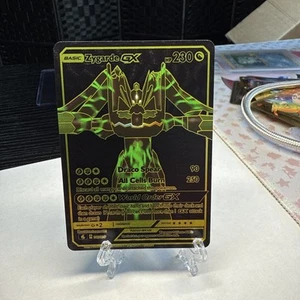 Zygarde Gx 230hp Draco Spear Fan Art Display Card Black And Red Foil 💥💥💥💥 - Picture 1 of 2