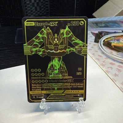 Zygarde Gx 230hp Draco Spear Fan Art Display Card Black And Red Foil 💥💥💥💥 - Image 1 of 2