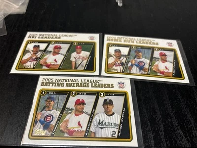 2005 Topps Updates & Highlights - National League Leaders UH141 UH142 UH143 - Image 1 of 2