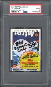 1986 Topps Baseball Cello Pack Nolan Ryan On Top PSA 9 MINT - Bild 1 von 2