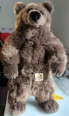 Kosen Brown Bear, 21inch/54cm Tall, 11inch 28cm Wide, Collectable Plus Soft Toy. - Image 1 of 4
