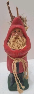 Vintage Fairfield Volkskunst SANTA Figur Kreidegeschirr 11" Weihnachtsdekoration - Bild 1 von 9