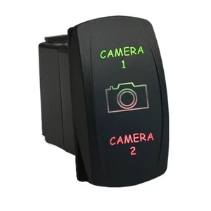CÁMARA 1 CÁMARA 2 6B10GR2 Interruptor basculante láser LED verde rojo encendido-apagado-encendido 12V 20A - Imagen 1 de 1