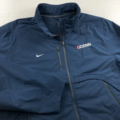 Vintage Nike UCONN Jacket Mens XXL Navy Blue Full Zip Fleece Lined Huskies Y2K - Image 1 of 4