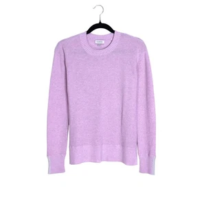 KINROSS Kaschmir Rundhals Strick Pullover Lavendel Rippborte Freizeit Damen XS - Bild 1 von 9