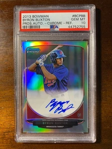 Bowman Chrome Byron Buxton 2013 #BCP-BB Prospect Refractor automático/500 PSA 10 - Imagen 1 de 2