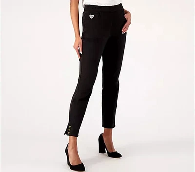 Pantalones rectos al tobillo regulares Quacker Factory DreamJeannes para mujer A568855 QVC Foto 1 de 4