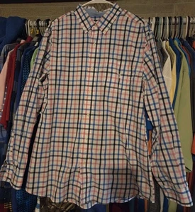 Chaps By Ralph Lauren Chroma Pink  Large Button Up Long Dleeve - Picture 1 of 11