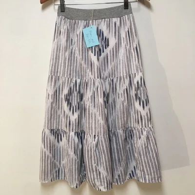 Skirt Girls L 10/12 100% Cotton Aztec Maxi Ruffle Tier Preppy Mom and Pop's Kids - Image 1 of 4