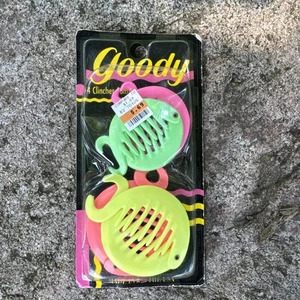 Goody Clincher Combs 1989 VTG Retro Mult-Color 4 Pack Clips-NIB Cool Colors 2705 - Picture 1 of 2