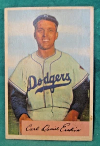 1954 Bowman #10-Carl Erskine-Brooklyn Dodgers-#3736-VG/EX-No Creases - Picture 1 of 2