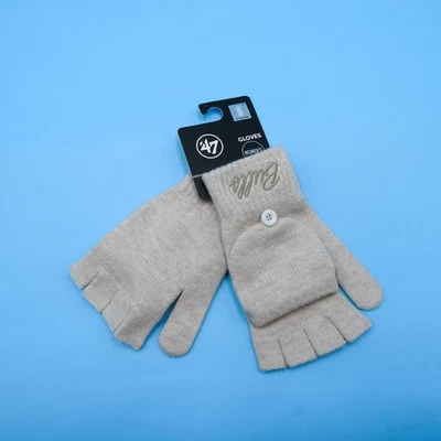 '47 品牌芝加哥公牛队冬季手套女式米色针织 NBA 篮球连指手套 — 第 1/4 张图片