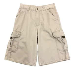 Wrangler Cargo Shorts Relaxed Fit Beige Womens 28W 12L 100% Cotton - Picture 1 of 12