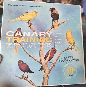 1960s Canary Training Record - Hartz Mountain 45 Record Picture Sleeve. Tested. - Picture 1 of 4