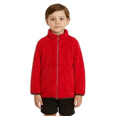  Toughskins Unisex Sherpa Fleece Jacket Red Zip Front - Size 7 NWT - Image 1 of 4