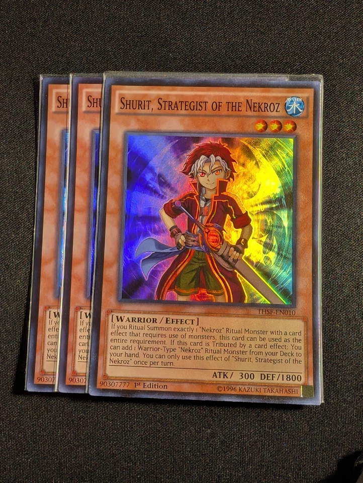Yugioh 3x Shurit, Strategist of the Nekroz THSF-EN010 1st Edition Super Rare NM - Image 1 of 1