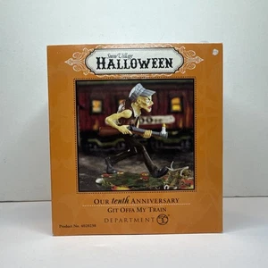 Department 56 Halloween Haunted Rails Git Offa My Train Snow Village Tenth - Picture 1 of 7