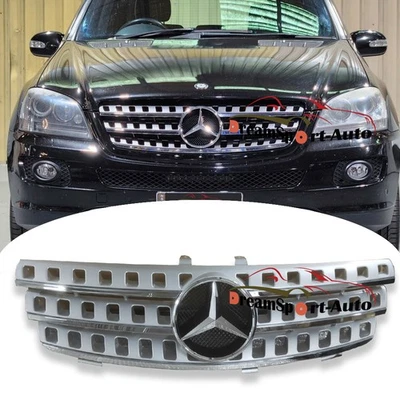 Mesh Grill Front Grille For 2005-2008 Mercedes Benz W164 ML320 ML350 ML500 ML550 - Image 1 of 4