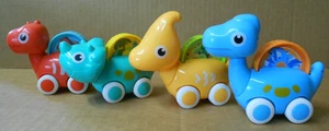 Alasou Fantastic Creatures Dinosaurier Auto Spielzeug Dinos mit Rädern Push-Style Baby Spielzeug - Bild 1 von 6