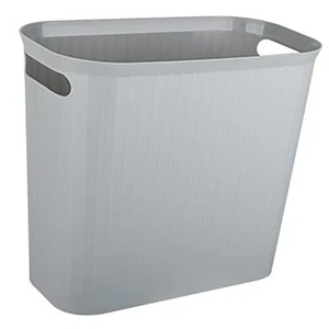 Small Trash Can Garbage Can, Slim Waste Basket, Plastic Trash 3.5 Gallon Gray - Picture 1 of 7