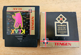 NES - Klax - Tengen Black Cart with Sleeve - Nintendo Video Game