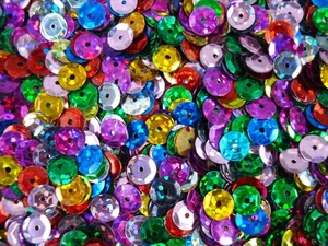 Sequins Laser 6mm Mix 20g DIY Crafts Sewing Dressmaking Embellishment - Picture 1 of 2