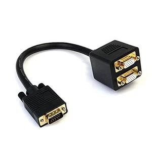 StarTech.com VGASPL1VV 1 ft VGA to 2x VGA Video Splitter Cable – M/F - Afbeelding 1 van 2