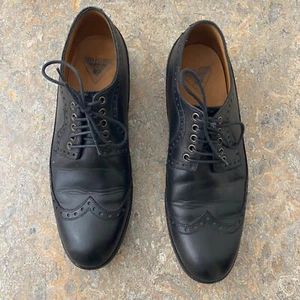 John Fluevog Men's Wingtip Oxford Brogue Shoe Black Size 12 - Picture 1 of 9