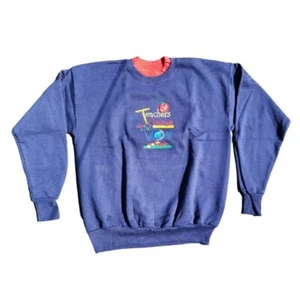 MC Sports Sweatshirt Größe Large Lehrer verändern die Welt bestickt Rundhalsausschnitt - Bild 1 von 10