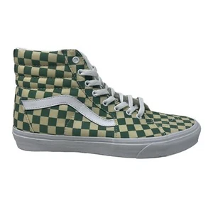 Vans Sk8 Hi Men's 13 Light Green Checkerboard Check Skate Shoes New - Picture 1 of 5