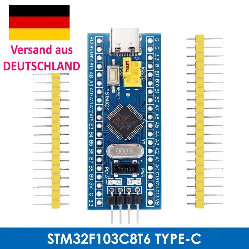 STM32 F103C8T6 Development Board Arduino ARM CORTEX M3 USB-C - Bild 1 von 4