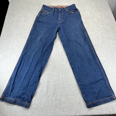 Jeans Enyce Vintage Para Hombre 32x32 Azul Recto Suelto Denim Lavado Oscuro Foto 1 de 4