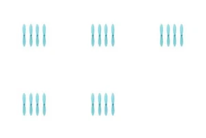 Hubsan Nano Q4 H111 All Blue Nano Quadcopter Propeller blade Set 5 Pack - Picture 1 of 2