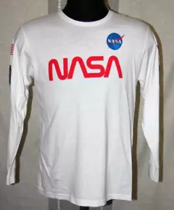 Bowery Supply NASA weißes Unisex Langarmshirt Größe Erwachsene Größe Large - Bild 1 von 8
