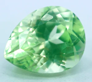Flawless 9.05Ct Natural Green Sapphire Certified Pear Cut Montana Loose Gemstone - Picture 1 of 5