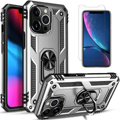 📱 Funda y Protector de Pantalla de Vidrio Templado para iPhone 14 13 12 11 XR X Foto 1 de 4