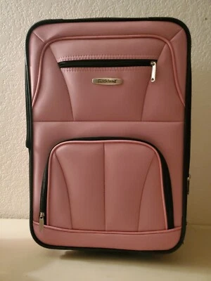 Juego de equipaje vertical lado blando Rockland Fashion asas telescópicas rosa 2 piezas Foto 1 de 4