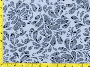 Blaue Mosaik Träne Tropfen Blütenblätter auf hellblau Meterware CPABLU06035 - Bild 1 von 1