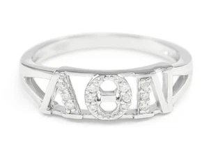 Anillo Lambda Theta Nu Sorority con CZs | Anillos de hermandad | ¡¡Nuevo!! ** - Imagen 1 de 2