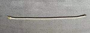 14K Gold MS Tennis Bracelet 7” With CZ 7.5 Grams - Picture 1 of 6